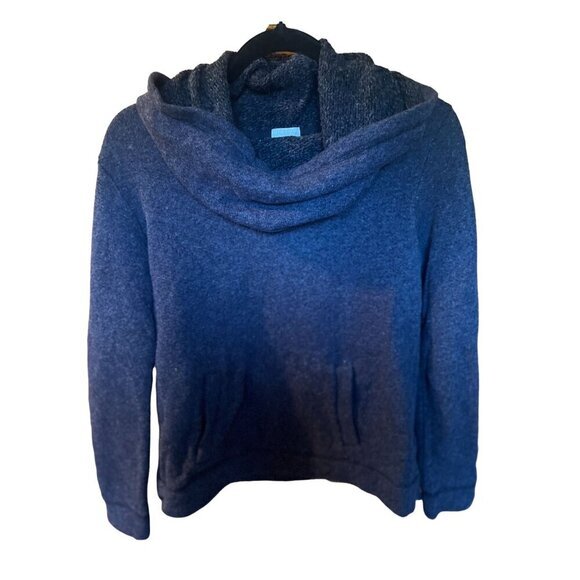 J.Crew Women's Funnel neck Pullover Kangaroo Pocket Charcoal Size S‎ - Picture 1 of 5